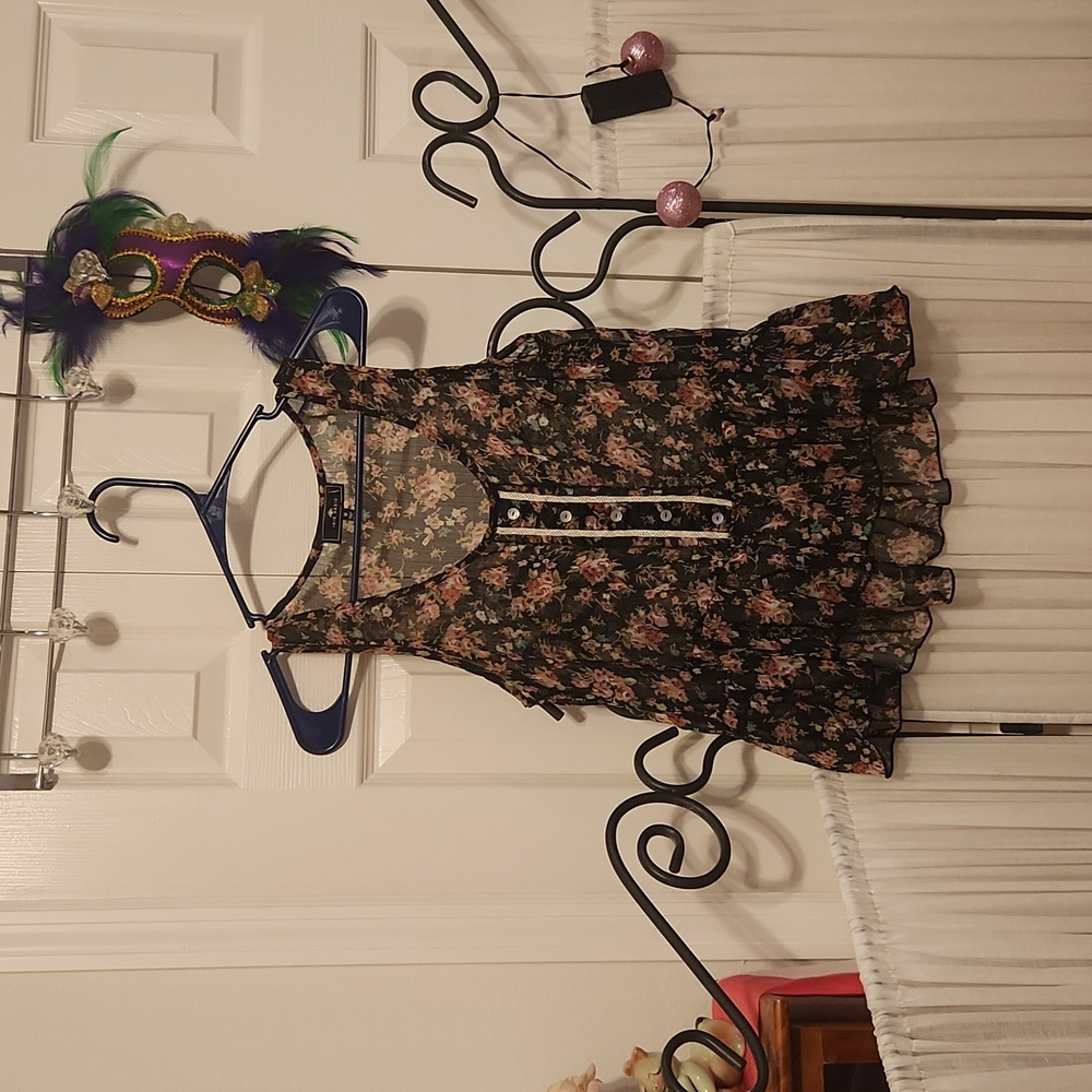 Iris Basic Silky Ruffled Top - image 1